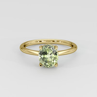 1.70 Ct. Yellowish Green Sapphire Ring, 14K Yellow Gold 1