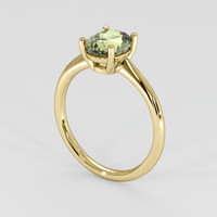 1.70 Ct. Yellowish Green Sapphire Ring, 14K Yellow Gold 2