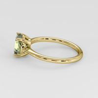 1.70 Ct. Yellowish Green Sapphire Ring, 14K Yellow Gold 4