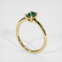 0.67 Ct. Green Sapphire Ring, 14K Yellow Gold 2