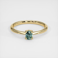 0.45 Ct. Sapphire Ring, 14K Yellow Gold 1