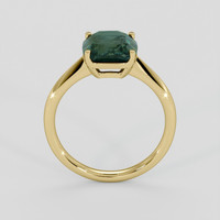 4.11 Ct. Greenish Blue Sapphire Ring, 14K Yellow Gold 3