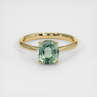 1.82 Ct. Bluish Green Sapphire Ring, 14K Yellow Gold 1