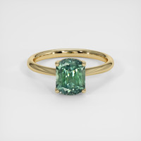 2.44 Ct. Green Sapphire Ring, 14K Yellow Gold 1