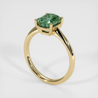 2.44 Ct. Green Sapphire Ring, 14K Yellow Gold 2