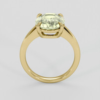 4.74 Ct. Greenish Yellow Sapphire Ring, 14K Yellow Gold 3