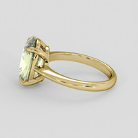4.74 Ct. Greenish Yellow Sapphire Ring, 14K Yellow Gold 4