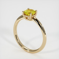 0.70 Ct. Yellow Sapphire Ring, 14K Yellow Gold 2