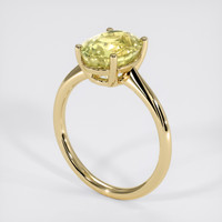 3.54 Ct. Yellow Sapphire Ring, 14K Yellow Gold 2