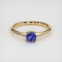 0.44 Ct. Blue Sapphire Ring, 18K Yellow Gold 1