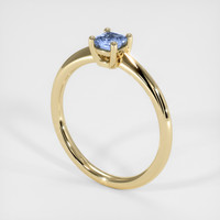 0.49 Ct. Sapphire Ring, 18K Yellow Gold 2