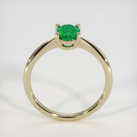 0.76 Ct. Emerald  Ring - 18K Yellow Gold