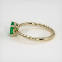 0.76 Ct. Emerald  Ring - 18K Yellow Gold