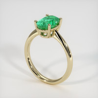 1.85 Ct. Emerald Ring, 18K Yellow Gold 2