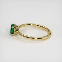 0.76 Ct. Emerald Ring, 18K Yellow Gold 4