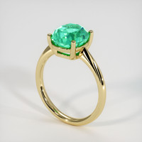 3.26 Ct. Emerald Ring, 18K Yellow Gold 2