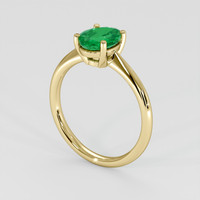 1.02 Ct. Emerald Ring, 18K Yellow Gold 2