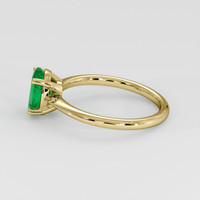 1.02 Ct. Emerald Ring, 18K Yellow Gold 4