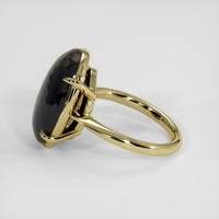 8.03 Ct. Tiger's Eye Ring, 18K Yellow Gold 4