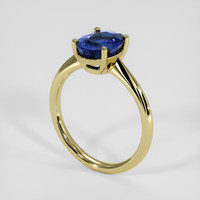 2.06 Ct. Purplish Blue Cobalt Spinel Ring, 18K Yellow Gold 2