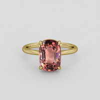 2.95 Ct. Pinkish Brown Tourmaline Ring, 18K Yellow Gold 1