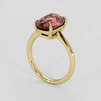 2.95 Ct. Pinkish Brown Tourmaline Ring, 18K Yellow Gold 2