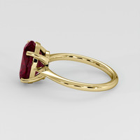 3.26 Ct. Pinkish Red Rubellite Tourmaline Ring, 18K Yellow Gold 4