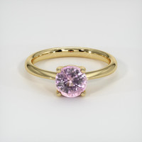 0.86 Ct. Pink Sapphire Ring, 18K Yellow Gold 1