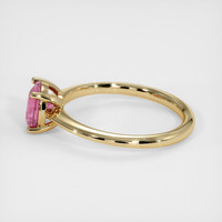 1.28 Ct. Pink Sapphire Ring, 18K Yellow Gold 4