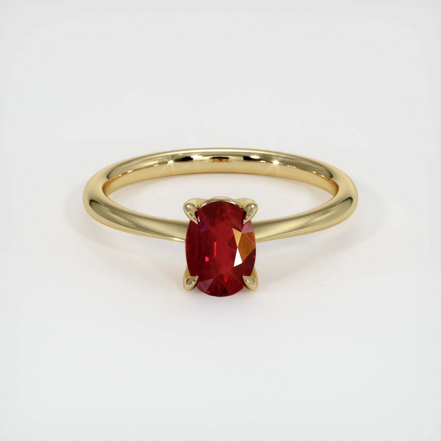 Ruby Ring 1.08 Ct., 18K Yellow Gold