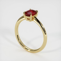 1.08 Ct. Ruby  Ring - 18K Yellow Gold