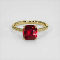2.10 Ct. Ruby Ring, 18K Yellow Gold 1