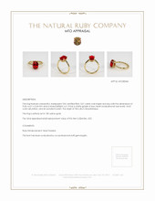 Ruby Ring 3.01 Ct. 18K Yellow Gold Appraisal