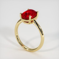 Ruby Ring 3.01 Ct. 18K Yellow Gold Preview