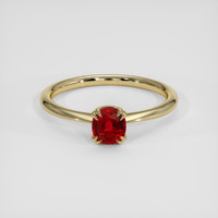 0.99 Ct. Ruby Ring, 18K Yellow Gold 1
