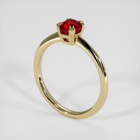 0.99 Ct. Ruby Ring, 18K Yellow Gold 2