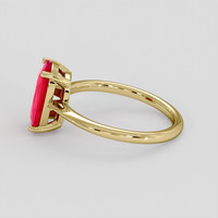 2.96 Ct. Pinkish Red Ruby Ring, 18K Yellow Gold 4