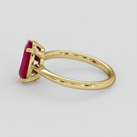 2.14 Ct. Purplish Red Ruby Ring, 18K Yellow Gold 4