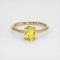 1.35 Ct. Yellow Sapphire Ring, 18K Yellow Gold 1