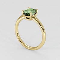 1.64 Ct. Green Sapphire Ring, 18K Yellow Gold 2