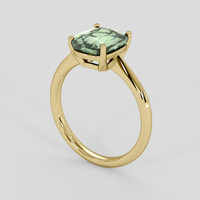 4.03 Ct. Green Sapphire Ring, 18K Yellow Gold 2
