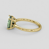 4.03 Ct. Green Sapphire Ring, 18K Yellow Gold 4