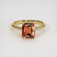 2.01 Ct. Orange Sapphire Ring, 18K Yellow Gold 1