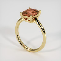 2.01 Ct. Orange Sapphire Ring, 18K Yellow Gold 2