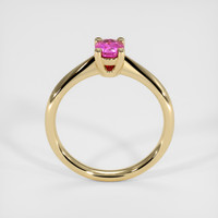 0.37 Ct. Purplish Pink Sapphire Ring, 18K Yellow Gold 3