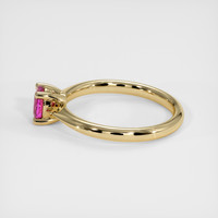 0.37 Ct. Purplish Pink Sapphire Ring, 18K Yellow Gold 4