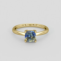 1.11 Ct. Bi Color Sapphire Ring, 18K Yellow Gold 1