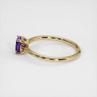0.74 Ct. Purple Sapphire Ring, 18K Yellow Gold 4