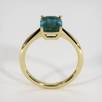 3.05 Ct. Bluish Green Sapphire Ring, 18K Yellow Gold 3