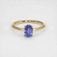 1.26 Ct. Bluish Purple Sapphire Ring, 18K Yellow Gold 1